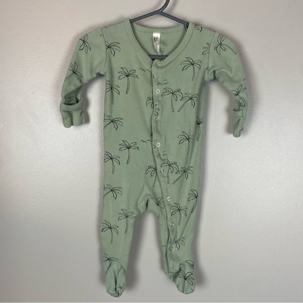 Rylee + Cru X Spearmint Love Palm Tree Sleeper One Piece size 0-3 months